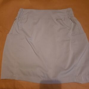 Eddie Bauer Light Blue Skirt Athetlic With Strechy Waistband And Zipper